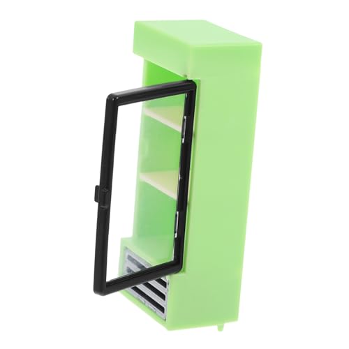 BRIGHTFUFU Miniatur Kühlschrank Modell Einflügeltiger Puppenhaus Kühlschrank Realistisches Miniaturmöbel für Kinderküche und Puppenhaus Deko Kompakt und Leicht für DIY und Sammler von BRIGHTFUFU