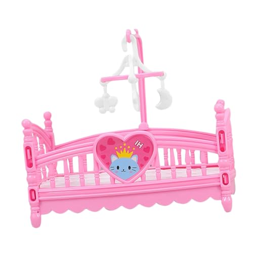 BRIGHTFUFU Miniatur Puppenhaus Bett Für Babypuppen DIY Puppenhaus Zubehör Süßes Pinkes Kinderbett Puppenmöbel Set Für Kreative Spielideen Und Puppenhaus Kinderzimmer BRIGHTFUFU Miniatur Puppenhaus Bett Für Babypuppen DIY Puppenhaus Zubehör Süßes Pinkes Kinderbett Puppenmöbel Set Für Kreative Spielideen Und Puppenhaus Kinderzimmer von BRIGHTFUFU