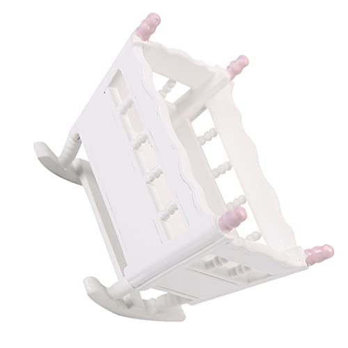 BRIGHTFUFU Puppenhaus Miniatur Wiege Holzbett für Puppe Rosa Jungen und Mädchen für Eltern- Aktivitäten BRIGHTFUFU Puppenhaus Miniatur Wiege Holzbett für Puppe Rosa Jungen und Mädchen für Eltern- Aktivitäten von BRIGHTFUFU
