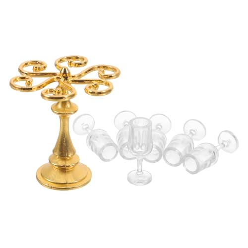 BRIGHTFUFU Miniatur Weinglashalterung mit Kunststoff Weingläsern Puppenhaus Deko Authentisches Vielseitiges Weinregal für Mikrolandschaft Küchentisch Installieren Lebensechte Miniatur BRIGHTFUFU Miniatur Weinglashalterung mit Kunststoff Weingläsern Puppenhaus Deko Authentisches Vielseitiges Weinregal für Mikrolandschaft Küchentisch Installieren Lebensechte Miniatur von BRIGHTFUFU