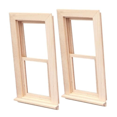 BRIGHTFUFU Miniaturfensterrahmen Für Puppenhaus Unvollendete Holzfensterrahmen DIY Zubehör Für Miniaturhaus Dekoration Und Puppenhaus Schlafzimmerzubehör BRIGHTFUFU Miniaturfensterrahmen Für Puppenhaus Unvollendete Holzfensterrahmen DIY Zubehör Für Miniaturhaus Dekoration Und Puppenhaus Schlafzimmerzubehör von BRIGHTFUFU