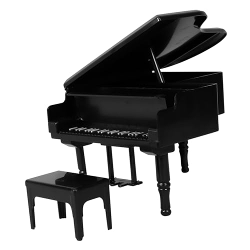 BRIGHTFUFU Miniatursatz Klavier mit Hocker für Puppenhaus Musikinstrument für Detailreiche Szenen Vintage Design Schwarz für Puppenmöbel und Puppenhaus Dekoration BRIGHTFUFU Miniatursatz Klavier mit Hocker für Puppenhaus Musikinstrument für Detailreiche Szenen Vintage Design Schwarz für Puppenmöbel und Puppenhaus Dekoration von BRIGHTFUFU