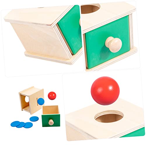 BRIGHTFUFU Montessori Holzspielzeug Ball Münzbox für Junge Mädchen Monate Lernspielzeug zur Feinmotorik Formenerkennung Pädagogisches Intelligenzspielzeug für Kleinkinder von BRIGHTFUFU