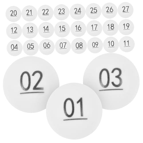 BRIGHTFUFU Nummerierte Lotteriebälle, 50 Stück, Lotteriezahlenbälle, 1-50, Tombola-Ball, Tombola, Zeichnungsbälle, Spielball, Lotterieball, Mini von BRIGHTFUFU