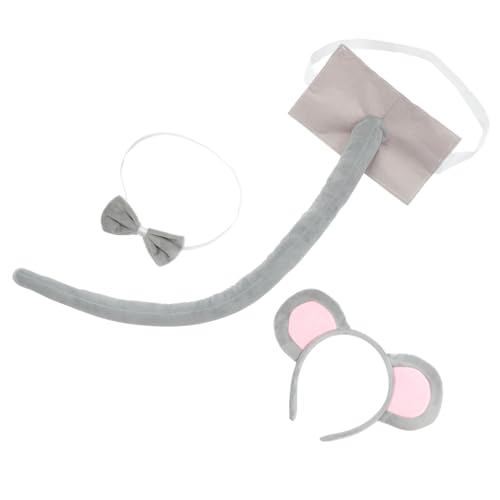 BRIGHTFUFU Party Elefantenohr Kostüm Teiliges Partydekorationen Haarschmuck Zubehör für Kopfbedeckung Dekoratives Mausohren Fliege für Cosplay Stirnband Ostern Halloween Haarband von BRIGHTFUFU