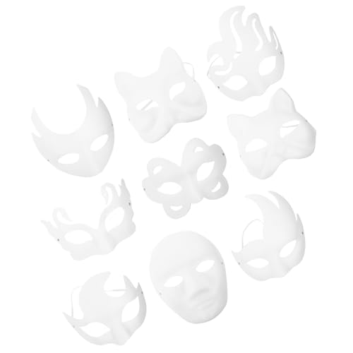 BRIGHTFUFU Partyzubehör Einfache Halloween Masken Halloween Requisiten Leere Halloween Maskenmasken Handbemalte Einfache Halloween Leermasken Weiße Halloween Masken Maskenmasken Masken BRIGHTFUFU Partyzubehör Einfache Halloween Masken Halloween Requisiten Leere Halloween Maskenmasken Handbemalte Einfache Halloween Leermasken Weiße Halloween Masken Maskenmasken Masken von BRIGHTFUFU