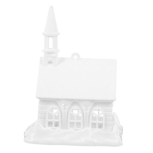 BRIGHTFUFU Plastikornament Dekorationen Weihnachten Schnee Urlaub Kitchen Decoration Weihnachts Figuren weihnachstsgeschenk Weihnachtsstimmung Weihnachts-Miniatur- Mini - Weiß von BRIGHTFUFU