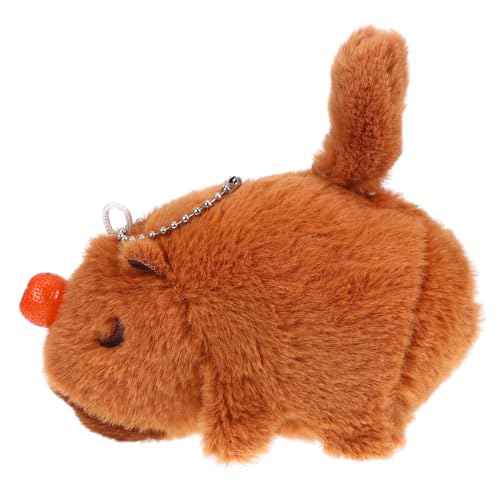 BRIGHTFUFU Plüsch Capybara Kuscheltier Realistisch Weiches Stofftier Rucksackanhänger für Erwachsene Niedliche Wassermeerschweinchen Deko und Geschenkidee von BRIGHTFUFU