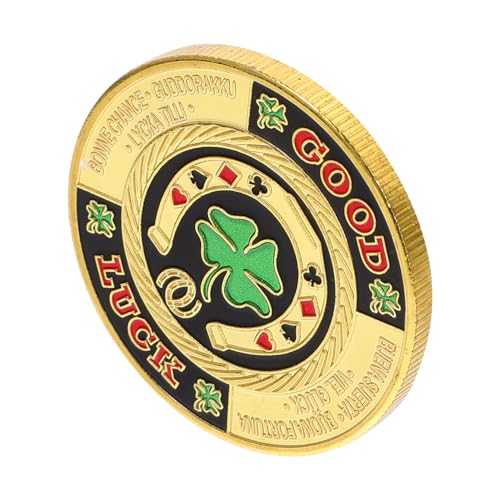 BRIGHTFUFU Poker Glücksmünze Langlebiges Pokerzubehör Sammlerstück für Tischspiele Dekorative Glücksbringer für Kartenspiele und Souvenirs von BRIGHTFUFU