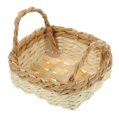 BRIGHTFUFU Puppenhaus Dekoration Stabiles Material Realistisches Miniaturkorb Ornament für Kinderzimmer und DIY mikrolandschaftsspielzeug von BRIGHTFUFU