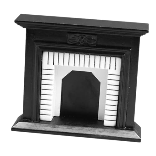 BRIGHTFUFU Puppenhaus-Kamin-Miniatur: Mini-puppenhausmöbel Aus Holz Im Maßstab 1:12, Realistisches Miniatur-kaminmodell Für Wohnzimmer des Minihauses von BRIGHTFUFU