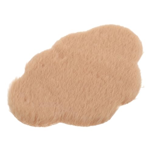 BRIGHTFUFU Puppenhaus Teppich Mini- -Pelzteppiche Puppenhausmöbel Miniaturen Teppiche für Puppenstuben Flauschiger Teppich plüsch Teppich kleines Hauszubehör kleine Hausdekoration Coffee von BRIGHTFUFU