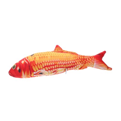 BRIGHTFUFU Realistisches Koi Fisch Plüschkissen Weiches Cartoon Kuscheltier Kawaii Fisch Plüschtier für Kinderzimmer Dekoratives Stofftier für Jungen und Mädchen von BRIGHTFUFU