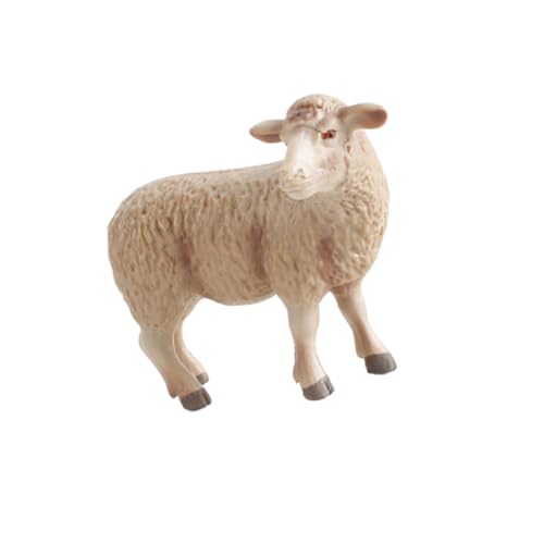 BRIGHTFUFU Realistisches Schaf Modell aus Sicherem Kunststoff Detailgetreues Tier Ornament für Kinderzimmer Dekoration Pädagogisches für Jungen und Mädchen Lebensechte Tierfigur Geschenk von BRIGHTFUFU