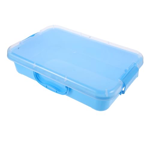 BRIGHTFUFU Sandkasten Für Kinder Mit Klappdeckel, Sichere Und Langlebige Materialien, Fördert Kreativität Und Motorik, Multifunktionale Aufbewahrungsbox, Aktivitäten Zu Hause Und Im von BRIGHTFUFU