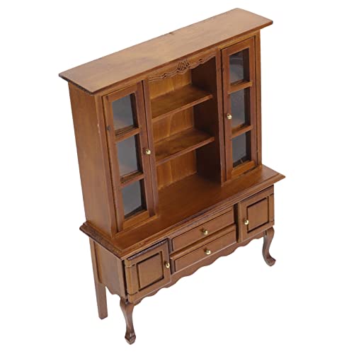 BRIGHTFUFU Simulationsmodell Schlafzimmermöbel Dollhouse Furniture Cabinet Scale Miniature Cabinet Hausmodell Garderobe Cupboard Bookcase Display Shelf for House Decoration Photo Props von BRIGHTFUFU