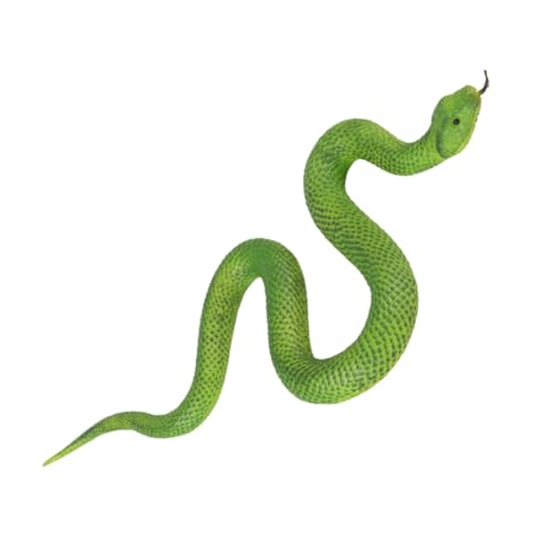 BRIGHTFUFU Simuliertes Schlangenmodell aus TPR Material Grüne Dekorative Schlangenfigur Streich Requisite Lebensechte Schlangenfigur für Naturwissenschaftliche Bildung von BRIGHTFUFU