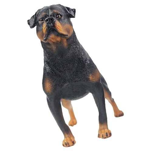 BRIGHTFUFU Stehende Rottweiler Hundemodell Kleine Hundefigur Desktop Dekoration Realistische Kunststoff Figur von BRIGHTFUFU