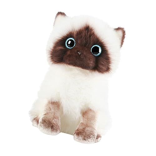 BRIGHTFUFU Süßes Siamkatzen Plüschtier Kreatives Puppenspielzeug Für Weiche Und Kuschelige Für Jungen Und Perfektes Wurfkissen von BRIGHTFUFU