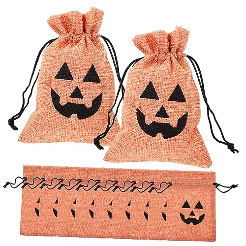 BRIGHTFUFU Taschen Beutel mit aus Süßigkeitsbeutel Kordelzug Sackleinen für Kürbis als Geschenktüten Süßigkeitstüte für Festival Partys Halloween BRIGHTFUFU Taschen Beutel mit aus Süßigkeitsbeutel Kordelzug Sackleinen für Kürbis als Geschenktüten Süßigkeitstüte für Festival Partys Halloween von BRIGHTFUFU