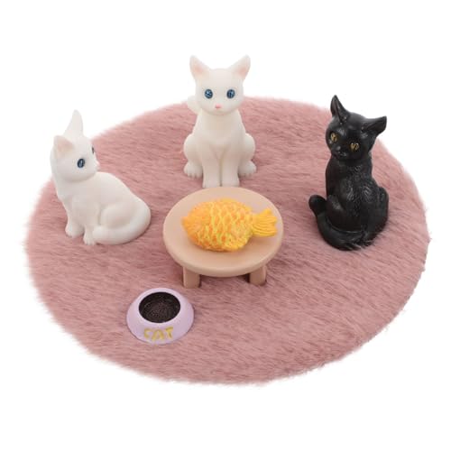 BRIGHTFUFU Teiliges Mini Katzenfiguren Set Realistische Kleine Katzen Deko Für Puppenhaus Und Mikro Landschaften Plüsch Katzendekorationen Für Heim Und Garten von BRIGHTFUFU