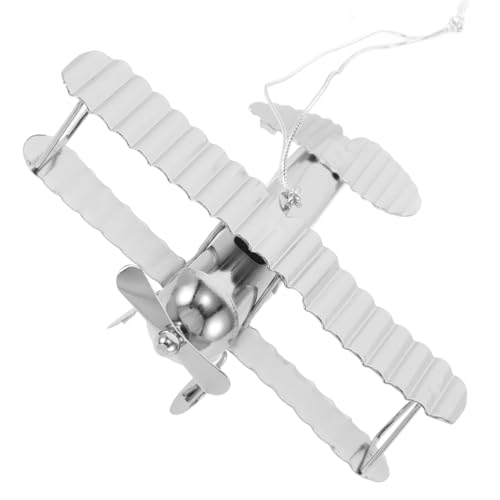 BRIGHTFUFU Vintage Flugzeugmodell aus Robustem Dekoratives Retro Ornament Detailreiches Handwerkliches Airplane für Wohnzimmer Büro und Sammler von BRIGHTFUFU
