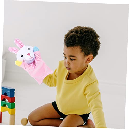 BRIGHTFUFU Weiche Handpuppe Hase für Niedliches Tierhandpuppenspielzeug Interaktive Kuschelpuppe Kreativität und Motorischen Fähigkeiten für Puppentheater und Rollenspiele von BRIGHTFUFU