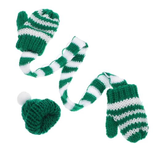 BRIGHTFUFU Puppenhaus Weihnachtsmütze Set Mini Strickschal Und Mütze Weihnachtspuppe Dekorative Strickmütze Schal BRIGHTFUFU Puppenhaus Weihnachtsmütze Set Mini Strickschal Und Mütze Weihnachtspuppe Dekorative Strickmütze Schal von BRIGHTFUFU
