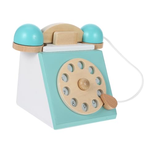 BRIGHTFUFU Holz Vintage Spielzeug Telefon Jungen Und Mädchen En Telefon Pädagogisches Anzahl Kognition Spielzeug von BRIGHTFUFU