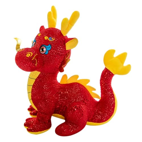 BRIGHTFUFU chinesisches neujahrsmaskottchen Chinese New Year chinesisch neujahr Plüschspielzeug puppenaugen spielzeuge realistisches Drachenplüschtier Drachenspielzeug rot BRIGHTFUFU chinesisches neujahrsmaskottchen Chinese New Year chinesisch neujahr Plüschspielzeug puppenaugen spielzeuge realistisches Drachenplüschtier Drachenspielzeug rot von BRIGHTFUFU