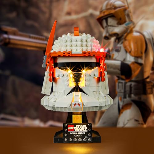 BRIKSMAX 75350 Led Licht für Lego Clone Commander Cody Helm - Compatible with Lego Star Wars Bausteinen Modell - Ohne Lego Set von BRIKSMAX