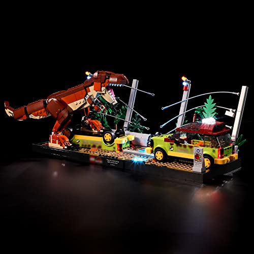 BRIKSMAX 76956 LED Beleuchtungsset für T. Rex Ausbruch - Kompatibel mit Jurassic World Lego Bausteinen Modell BRIKSMAX 76956 LED Beleuchtungsset für T. Rex Ausbruch - Kompatibel mit Jurassic World Lego Bausteinen Modell von BRIKSMAX