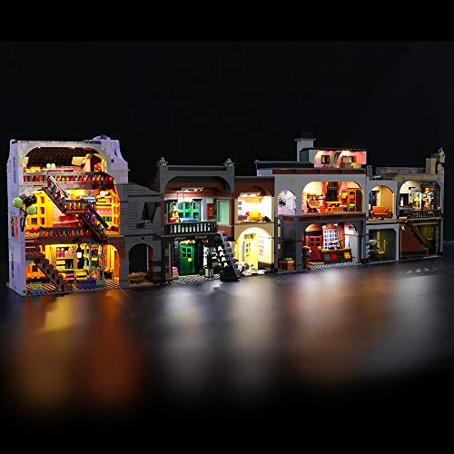 BRIKSMAX LED-Beleuchtungsset für Harry Potter Winkelgasse, Add-on für Lego Set 75978 - Ohne Modell (Fernbedienungsversion) von BRIKSMAX