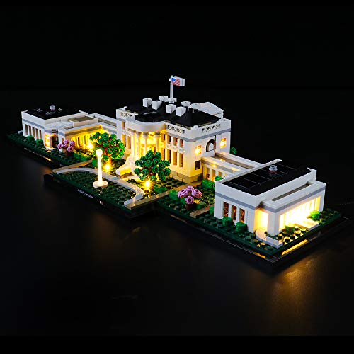 BRIKSMAX Led Beleuchtungsset für Lego Architecture Das Weiße Haus,Kompatibel Mit Lego 21054 Bausteinen Modell - Ohne Lego Set von BRIKSMAX