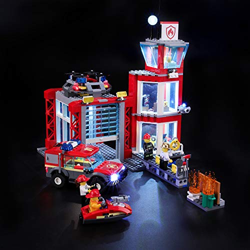 BRIKSMAX Led Beleuchtungsset für Lego City Feuerwehr Station, Kompatibel Mit Lego 60215 Bausteinen Modell - Ohne Lego Set von BRIKSMAX