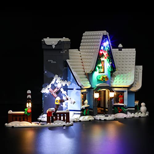 BRIKSMAX Led Beleuchtungsset für Lego Creator Besuch des Weihnachtsmanns - Compatible with Lego 10293 Bausteinen Modell - Ohne Lego Set von BRIKSMAX