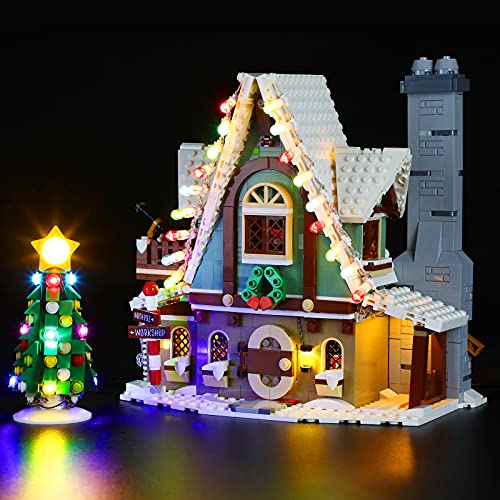 BRIKSMAX Led Beleuchtungsset für Lego Creator Expert Seasonal Elf Clubhouse - Compatible with Lego 10275 Bausteinen Modell - Ohne Lego Set(Fernbedienung Version) von BRIKSMAX