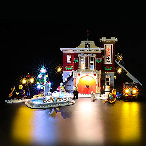 BRIKSMAX Led Beleuchtungsset für Lego Creator Winterliche Feuerwache,Kompatibel Mit Lego 10263 Bausteinen Modell - Ohne Lego Set von BRIKSMAX