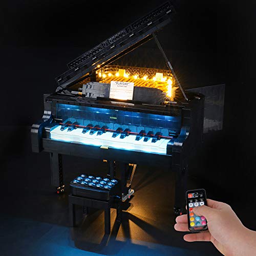 BRIKSMAX Led Beleuchtungsset für Lego Grand Piano,Kompatibel Mit Lego 21323 Bausteinen Modell - Ohne Lego Set (Fernbedienungsversion) von BRIKSMAX
