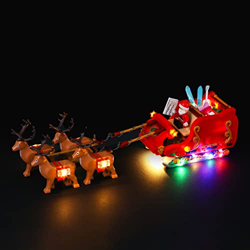 BRIKSMAX Led Beleuchtungsset für Lego Schlitten des Weihnachtsmanns - Compatible with Lego 40499 Bausteinen Modell - Ohne Lego Set von BRIKSMAX
