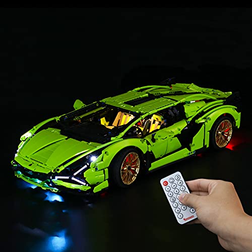 BRIKSMAX Led Beleuchtungsset für Lego Technic Lamborghini Sián FKP 37 - Compatible with Lego 42115 Bausteinen Modell - Ohne Lego Set von BRIKSMAX