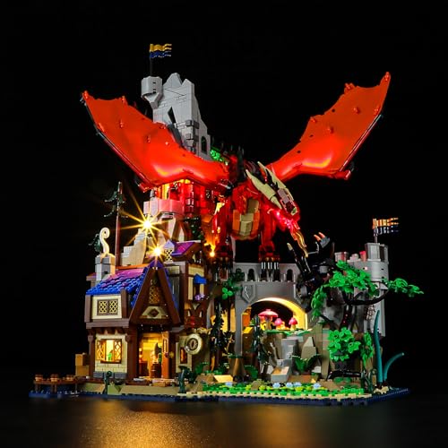 BRIKSMAX Led Licht für Lego Dungeons & Dragons: Die Sage vom Roten Drachen 21348 - Compatible with Lego Disney Bausteinen Modell - Ohne Lego Set von BRIKSMAX