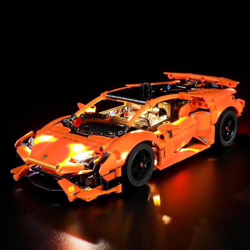 BRIKSMAX Led Licht für Lego Lamborghini Huracán Tecnica Orange 42196 - Compatible with Lego Technic Bausteinen Modell - Ohne Lego Set von BRIKSMAX