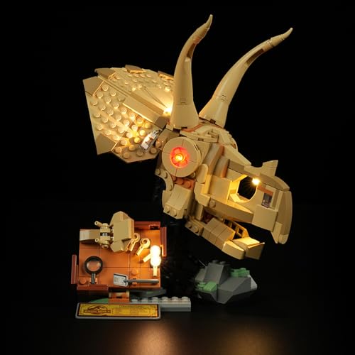 BRIKSMAX Licht für Lego Dinosaurier-Fossilien: Triceratops-Schädel 76969 - Compatible with Lego Jurassic World Bausteinen Modell - Ohne Lego Set von BRIKSMAX