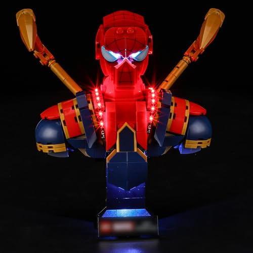 BRIKSMAX Licht für Lego Iron Spider-Man Büste 76326 - Compatible with Marvel Bausteinen Modell - Ohne Lego Set von BRIKSMAX