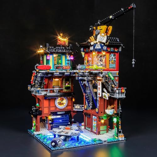 BRIKSMAX Licht für Lego NINJAGO City Werkstätten 71837 - Compatible with Lego NINJAGO Bausteinen Modell - Ohne Lego Set von BRIKSMAX