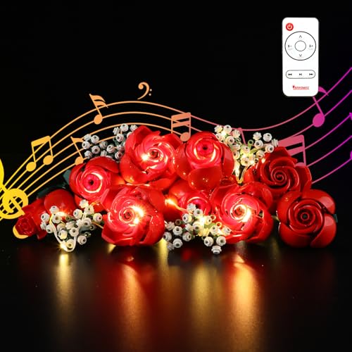 BRIKSMAX Licht für Lego Rosenstrauß(Musikversion) 10328 - Compatible with Lego Icons Bausteinen Modell - Ohne Lego Set von BRIKSMAX