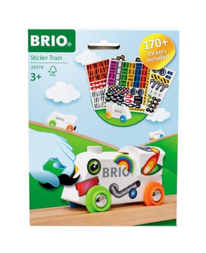 BRIO World 33979 Sticker Lokomotive - Holz-Eisenbahn zum Bekleben mit vielen tollen Motiven auf wiederablösbaren Stickern - Empfohlen ab 3 Jahren von BRIO