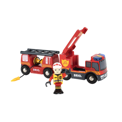 BRIO® WORLD Feuerwehr-Leiterfahrzeug mit Licht & Sound 33811 von BRIO