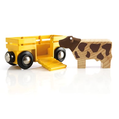 BRIO® WORLD Tierwagen mit Kuh 33406 von BRIO